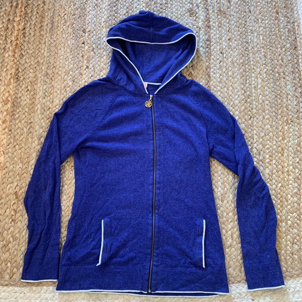 Lilly Pulitzer | Purple Blue Zip Up Hoodie | M